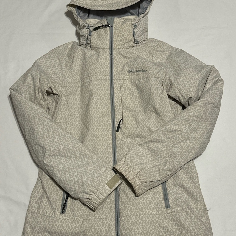 Columbia Women’s Interchange Coat Size Small With White/pink Fleece Liner Jacket